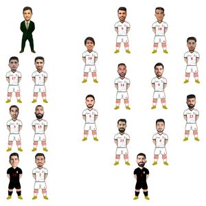 اسباب بازی زینتی مدل مینی فیگور بازیکنان تیم ملی ایران در جام جهانی 2026  کد 01 مجموعه 18 عددی