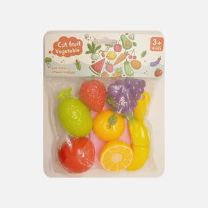 اسباب بازی طرح میوه برشی مدل cut fruit vegetable مجموعه 7 عددی