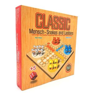 بازی فکری منچ و مارپله چوبی کلاسیک کد 807
