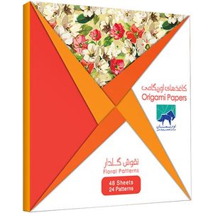 بسته کاغذ اوریگامی اوریمان طرح نقوش گلدار