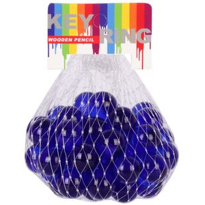 تیله شیشه ای مداد چوبی مدل navy blue بسته 25 عددی