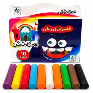 خمیر بازی بازی شاد شمش مدل مقوایی 10 رنگ