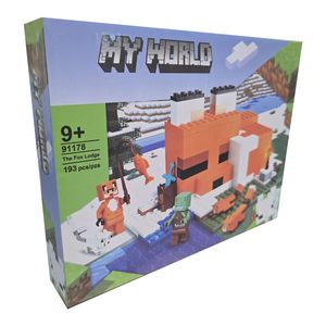 ساختنی 193 تکه مدل ماینکرفت طرح خانه روباه کد 91178