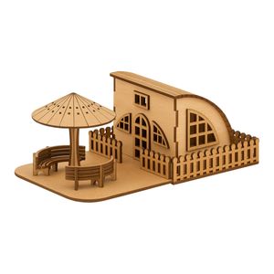 ساختنی 94 تکه مدل ماکت چوبی کلبه کد m221