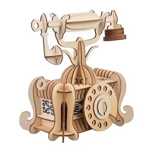 ساختنی مدل ماکت چوبی تلفن کلاسیک کد m124