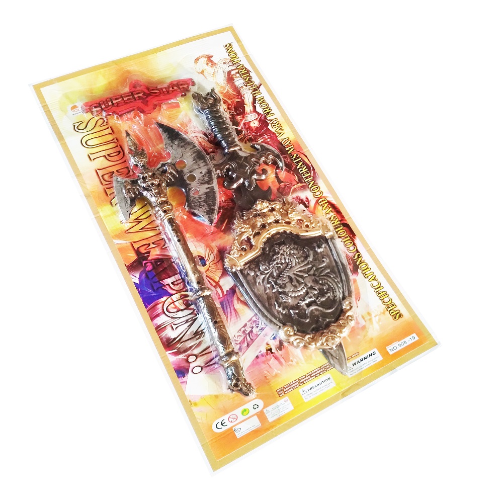 ست اسباب بازی جنگی مدل شمشیر و تبرزین و سپر کد dbs_10319