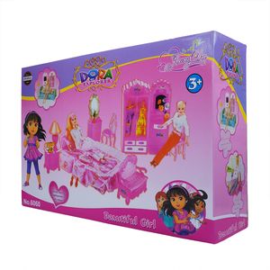 ست اسباب بازی لوازم خانه مدل سرویس خواب دورا کد 6060