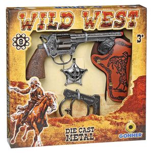 ست تفنگ بازی گانهر مدل wild west metal