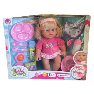 عروسک مدل my little baby کد 16019 1 طرح دختر ارتفاع 31 سانتی متر