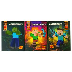 فیگور طرح ماینکرافت مدل minecraft m001 3 مجموعه 3 عددی