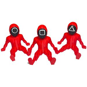 فیگور مدل squid game طرح نگهبانان بازی مرکب مجموعه 3 عددی