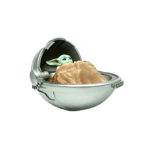 فیگور مدل بیبی یودا خوابیده با سفینه طرح baby yoda space sanix