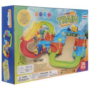قطار اسباب بازی مدل puzzle fun train 1607