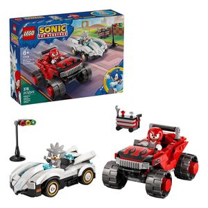 لگو 378 تکه سری lego sonic the hedgehog مدل silvers car vs. knuckles monster truck کد 77118