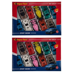 ماشین بازی سوپر فست مدل speedy racing دو بسته 10 عددی