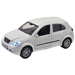ماشین بازی ناب سل مدل تیبا دو فلزی چراغدار موزیکال کد die cast tiba 2 toy car with lights and music