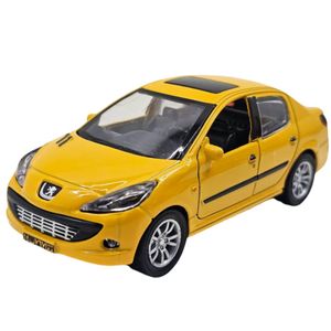 ماشین بازی ناب سل مدل پژو 207 فلزی موزیکال چراغدار عقب کش کد peugeot 207 metallic musical with pull back lights