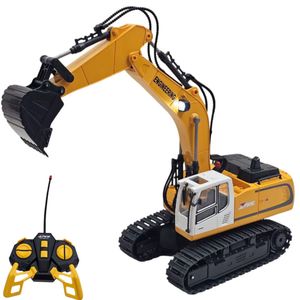 ماشین بازی کنترلی ناب سل مدل بیل مکانیکی چراغدار شارژی 5 کانال کد 5 channel rechargeable lighted excavator remote control game machine