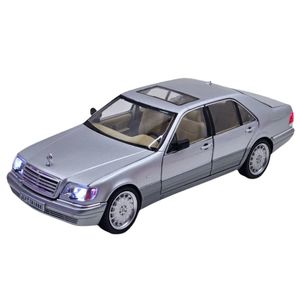 ماکت ماشین ناب سل مدل بنز سوپر سالن فلزی چراغدار موزیکال کد mercedes benz s320 metal lighted musical metal car