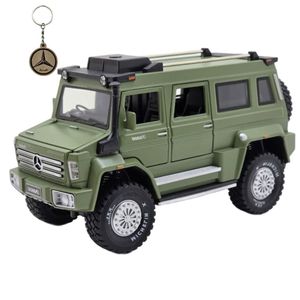 ماکت ماشین ناب سل مدل بنز یونیماگ فلزی موزیکال چراغدار عقب کش همراه با جاسوییچی mercedes benz unimog u5000