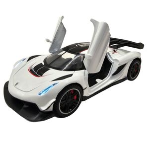 ماکت ماشین ناب سل مدل کوئینگزگ جسکو درب خفاشی فلزی موزیکال چراغدار عقب کش کد koenigsegg jesko همراه با استند