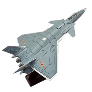 ماکت هواپیما ناب سل مدل جت جنگنده تمام فلز موزیکال چراغدار عقب کش musical fighter jet with lights chengdu j 20