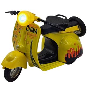 موتور بازی ناب سل مدل وسپا فلزی موزیکال چراغدار فانتزی کد vespa metal toy motorbike with lights and music naab002