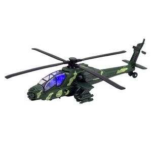 هلیکوپتر بازی ناب سل مدل آپاچی فلزی موزیکال عقب کش  helicopter ah 65d