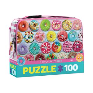 پازل 100 تکه یوروگرافیکس پازلز مدل 9100 5825 delightful donuts lunch bag