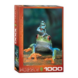 پازل 1000 تکه یوروگرافیکس پازلز مدل 6000 3004 red eyed tree frog
