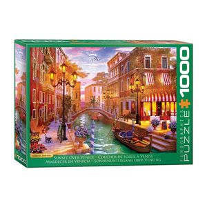 پازل 1000 تکه یوروگرافیکس پازلز مدل 6000 5353 sunset over venice