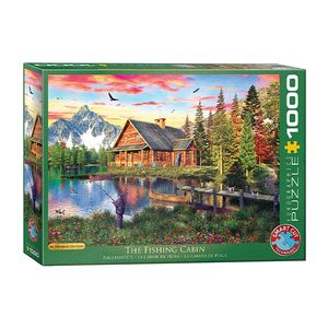 پازل 1000 تکه یوروگرافیکس پازلز مدل the fishing cabin كد 5376 مناسب نوجوان و بزرگسال