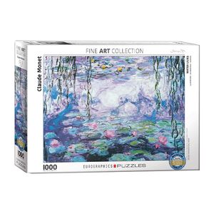 پازل 1000 تکه یوروگرافیکس پازلز مدل waterlilies كد 4366 مناسب نوجوان و بزرگسال