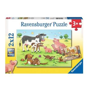پازل 12 تکه راونزبرگر مدل farm animals کد 07590 مجموعه 2 عددی