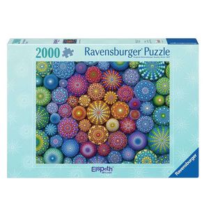 پازل 2000 تکه راونزبرگر مدل radiating rainbow mandalas کد 17134