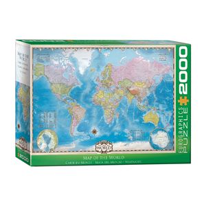 پازل 2000 تکه یوروگرافیکس پازلز مدل map of the world كد 0557 8220
