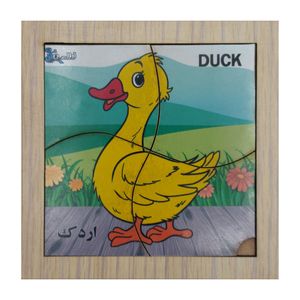 پازل 4 تکه اطلس آبی طرح اردک مدل p4 007