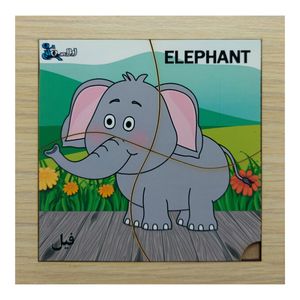 پازل 4 تکه مدل p4 038 طرح حیوان فیل
