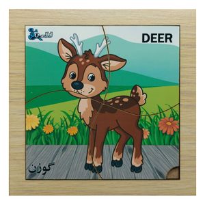 پازل 4 تکه مدل p4 069 طرح حیوان گوزن
