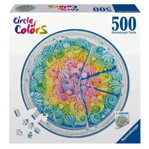 پازل 500 تکه راونزبرگر مدل circle of color rainbow cake کد 17349