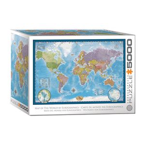 پازل 5000 تکه یوروگرافیکس پازلز مدل map of the world كد 5890 مناسب نوجوان و بزرگسال