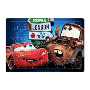 پازل 54 تکه طرح cars مدل p0009