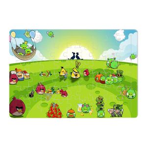 پازل 54 تکه کودک طرح angry birds مدل p124