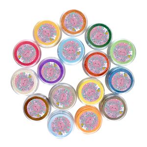 پودر رنگ اسلایم تپلی مدل met16 مجموعه 16 عددی