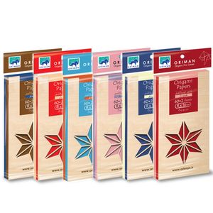 کاغذ اوریگامی اوریمان مدل طرح دار بسته 6 عددی