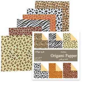 کاغذ اوریگامی مدل حیوانات کد x20 بسته 48 عددی