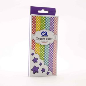 کاغذ اوریگامی مدل نواری qp306 طرح چهارخانه بسته 60 عددی