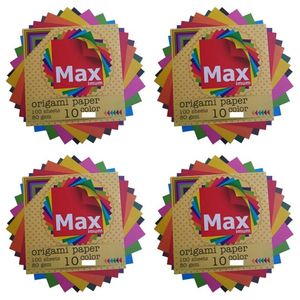 کاغذ اوریگامی مکث مدل رنگین کمان کد k1010 بسته 100 عددی مجموعه 4 عددی
