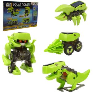 کیت آموزشی ناب سل مدل ربات سولار خورشیدی 4 کاره کد solar robot transforming 4in1