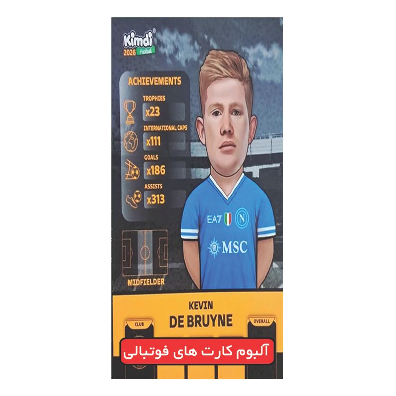 آلبوم کارت فوتبالی کیمدی مدل کیمدی شو کوین دیبروینه ظرفیت 120 کارت